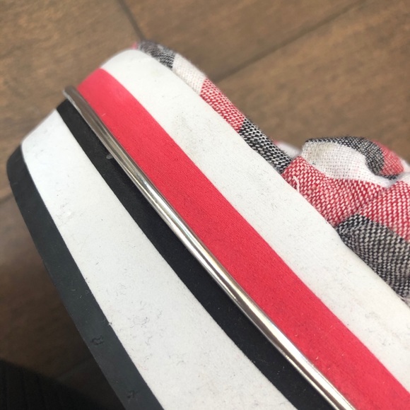 Zara Striped Tie-up Wrap Wedge Sandals Size 8/39 - Picture 10 of 11